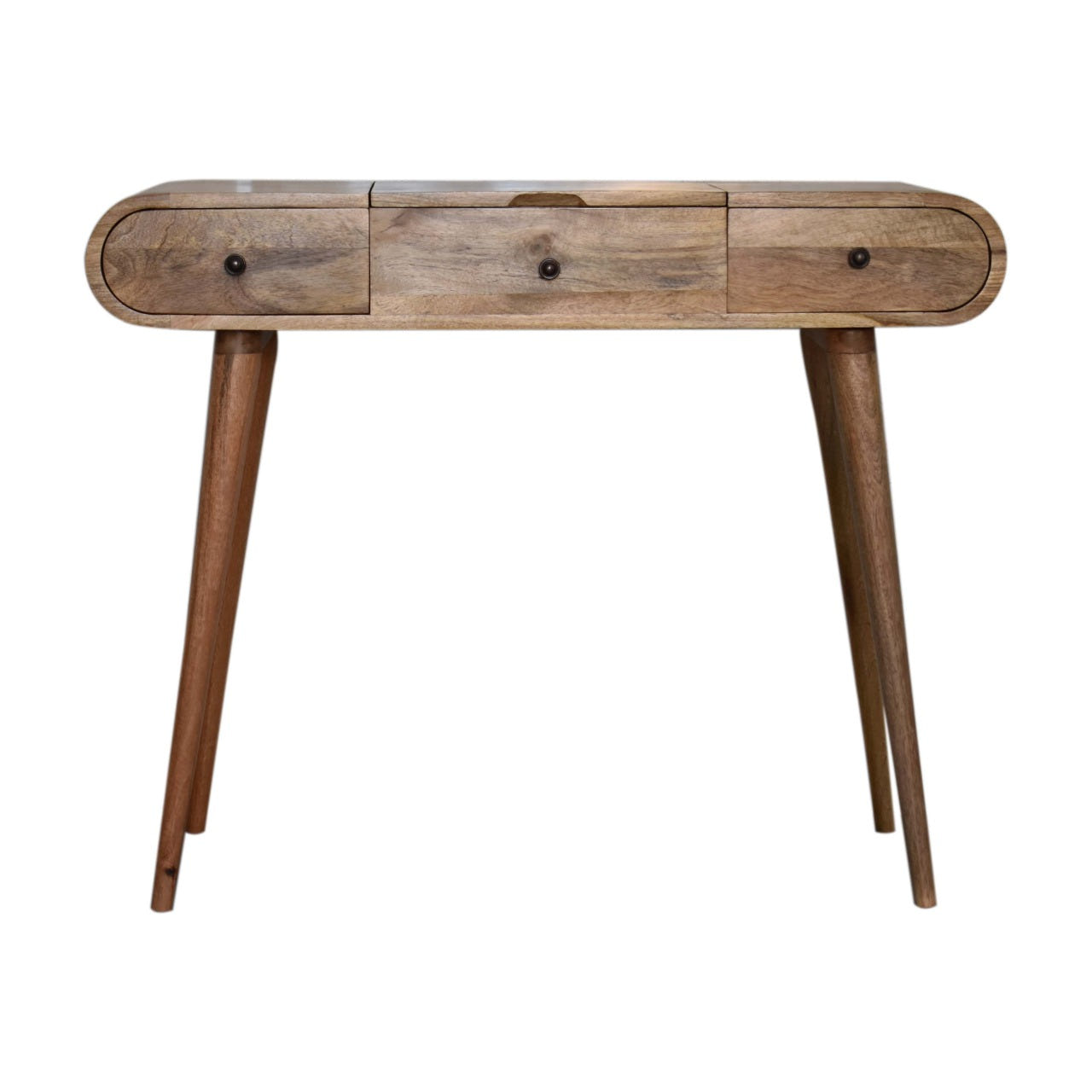 Oak-ish Round Writing Desk