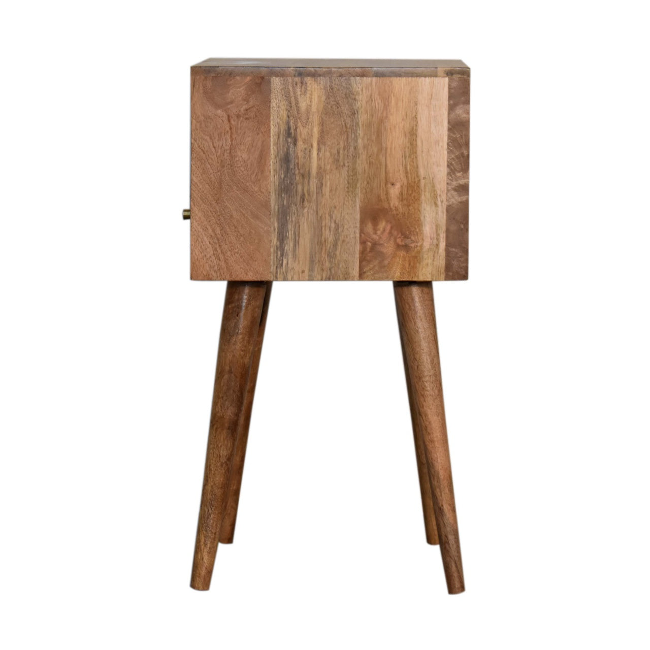 Mini Navy Blue Hand Painted Bedside Table | Open Shelf