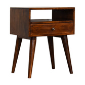 Modern Chestnut Solid Wood Bedside Table