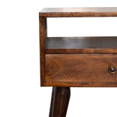 Modern Chestnut Solid Wood Bedside Table