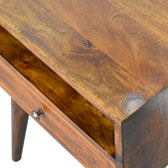 Modern Chestnut Solid Wood Bedside Table