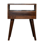 Modern Chestnut Solid Wood Bedside Table