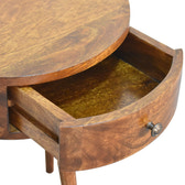 Chestnut Semi Circle Bedside Table