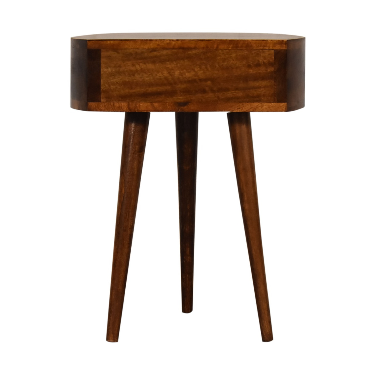 Chestnut Semi Circle Bedside Table