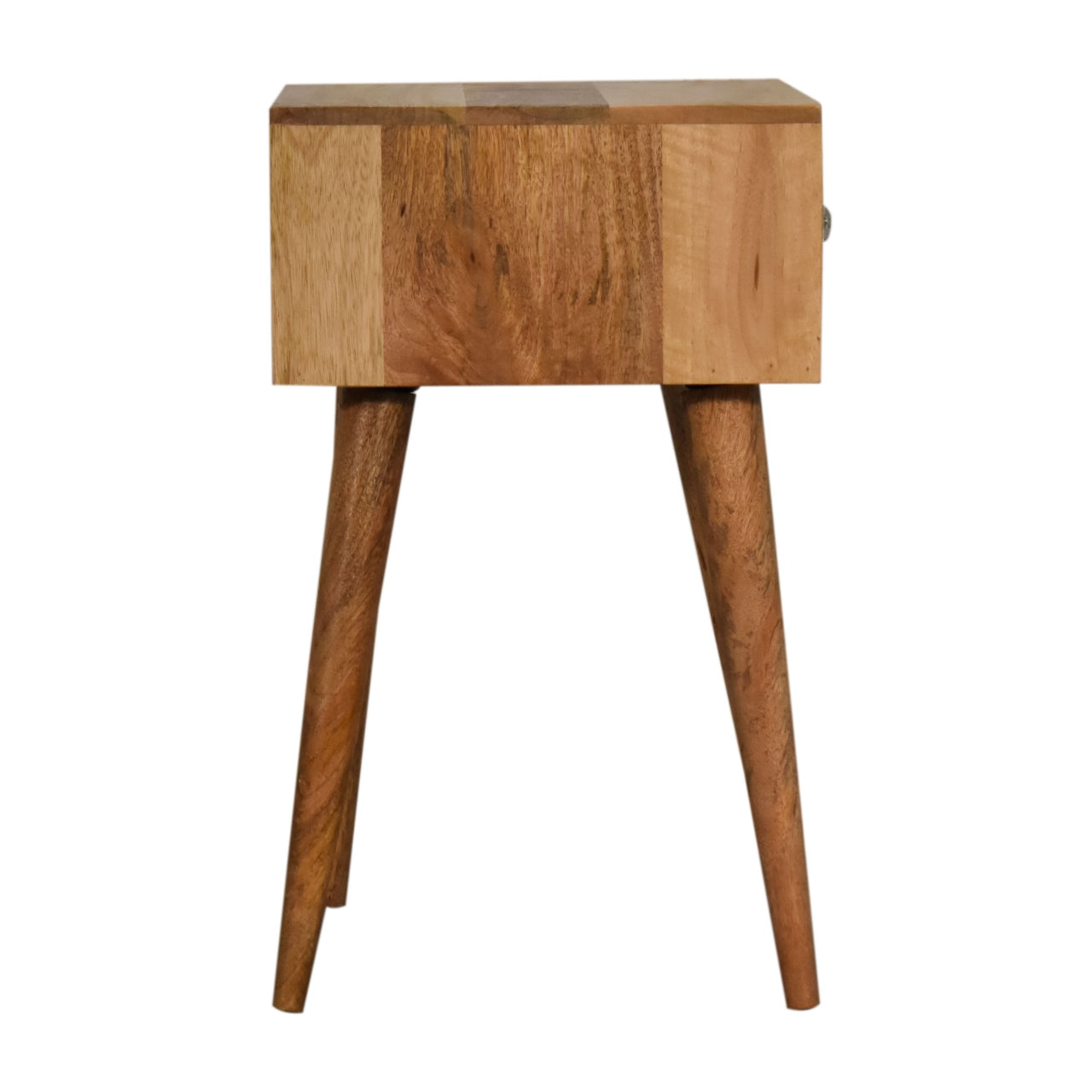 Mini Bone Inlay Bedside Table | Oak-Ish Solid Mango Wood