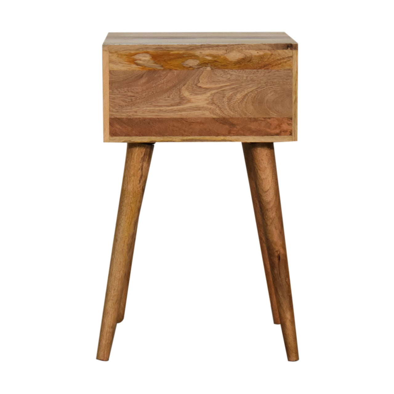 Mini Bone Inlay Bedside Table | Oak-Ish Solid Mango Wood