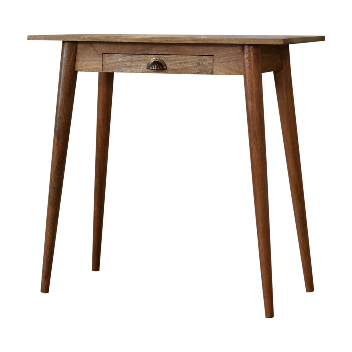 Mini Nordic Style Writing Desk | Oak Solid Mango Wood