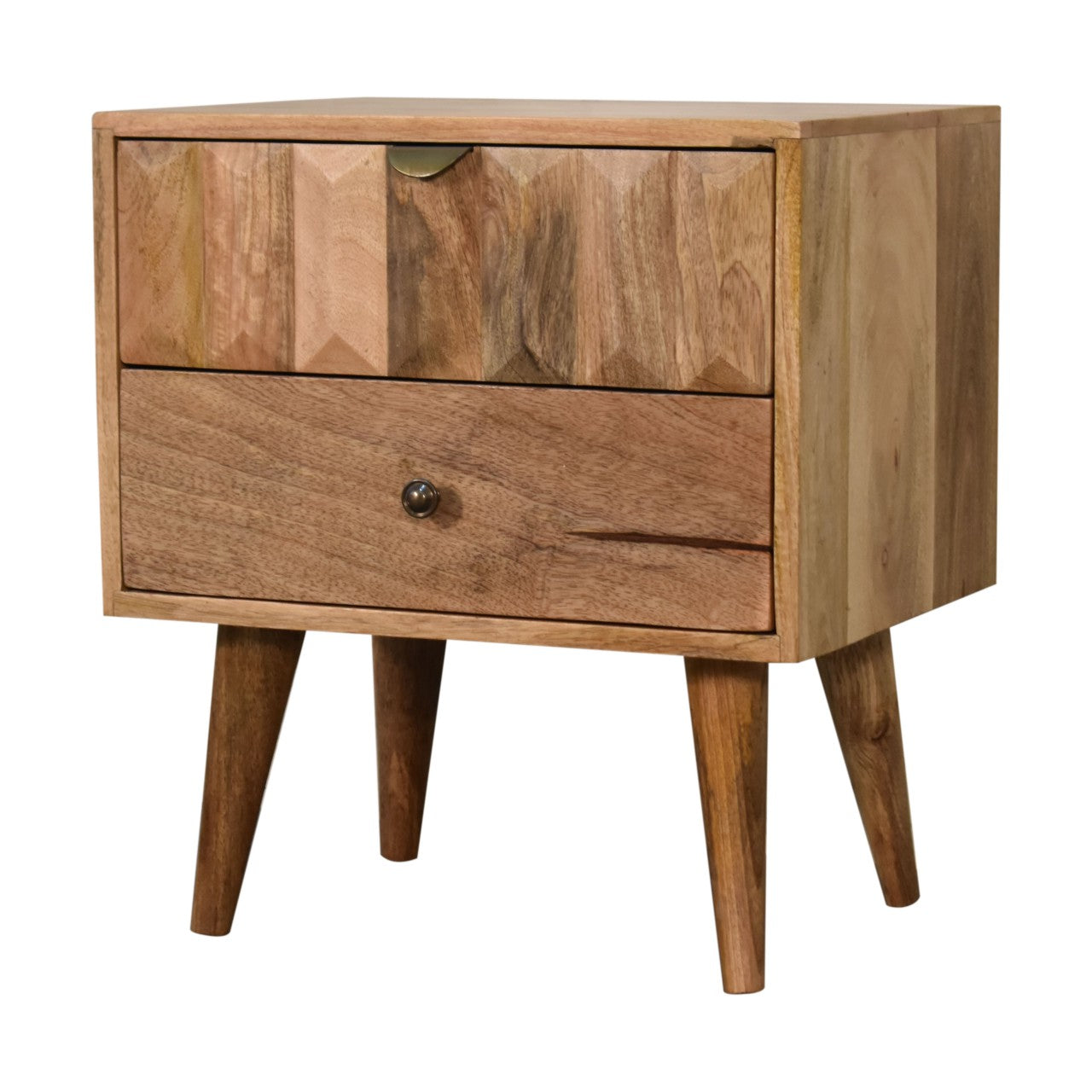 Oak-ish Prism Bedside Table