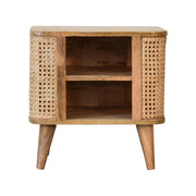 Larissa Open Bedside Table | Oak-Ish Rattan