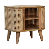 Larissa Open Bedside Table | Oak-Ish Rattan