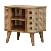 Larissa Open Bedside Table | Oak-Ish Rattan