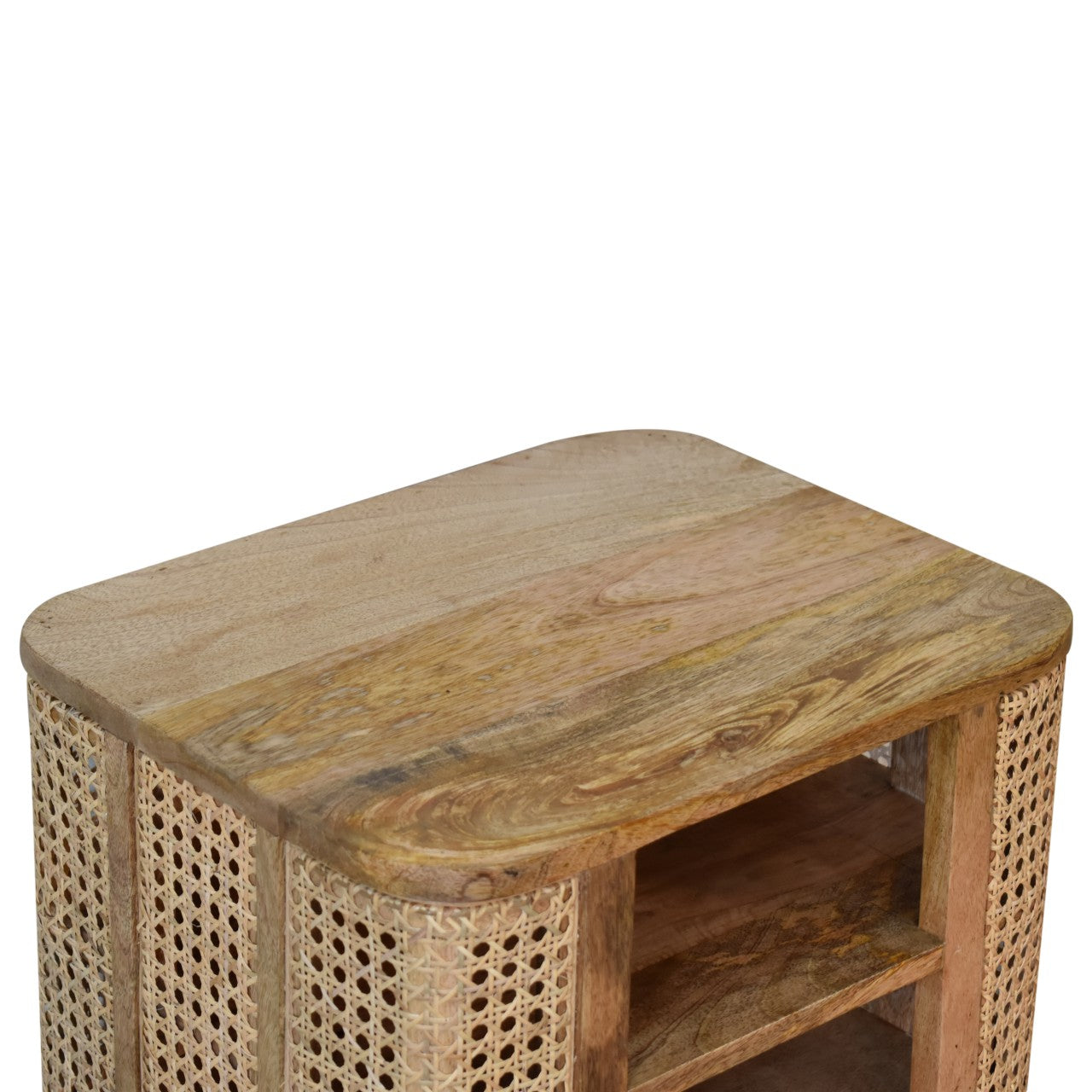 Larissa Open Bedside Table | Oak-Ish Rattan