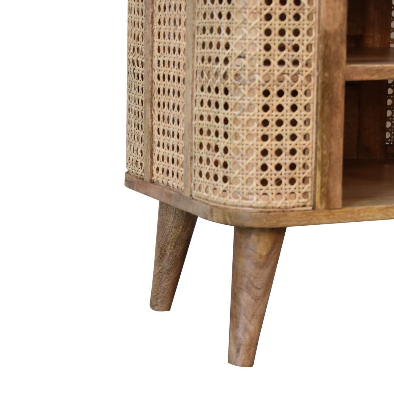 Larissa Open Bedside Table | Oak-Ish Rattan