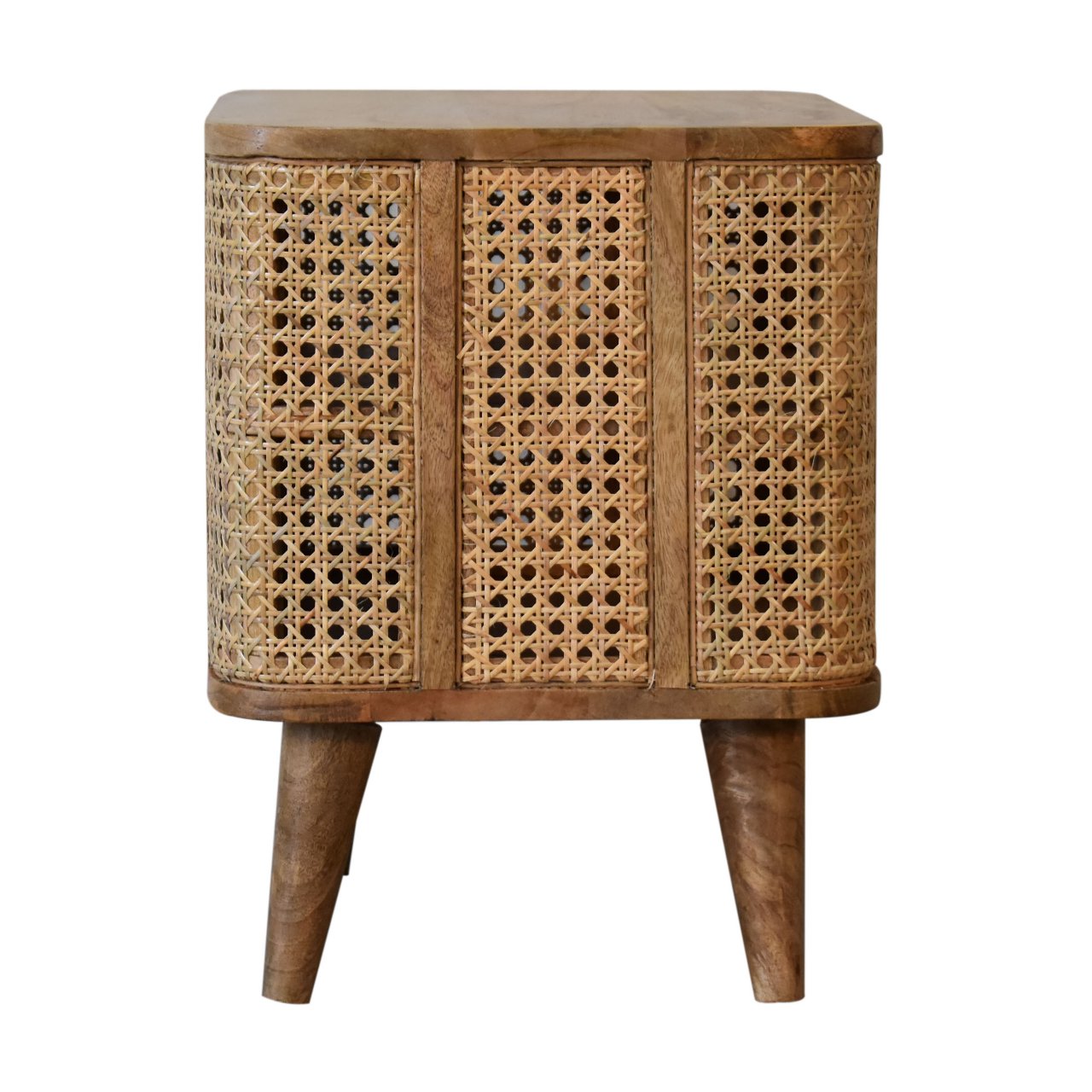Larissa Open Bedside Table | Oak-Ish Rattan