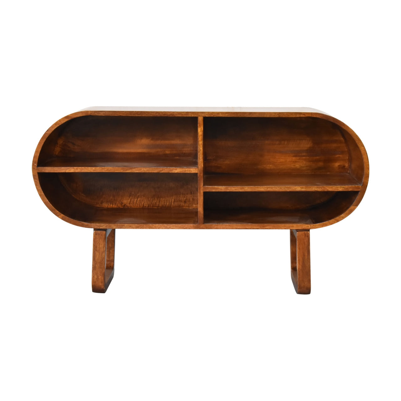 Chestnut Open Circular Chest of Drawers