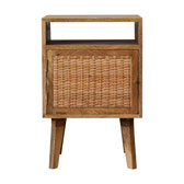 Knit Door Bedside Table | Oak Rattan