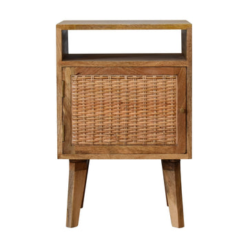Knit Door Bedside Table | Oak Rattan