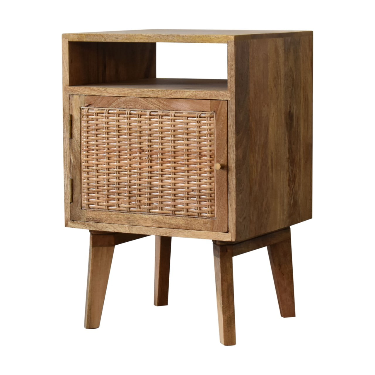 Knit Door Bedside Table | Oak Rattan