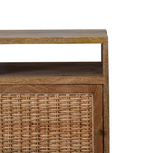 Knit Door Bedside Table | Oak Rattan