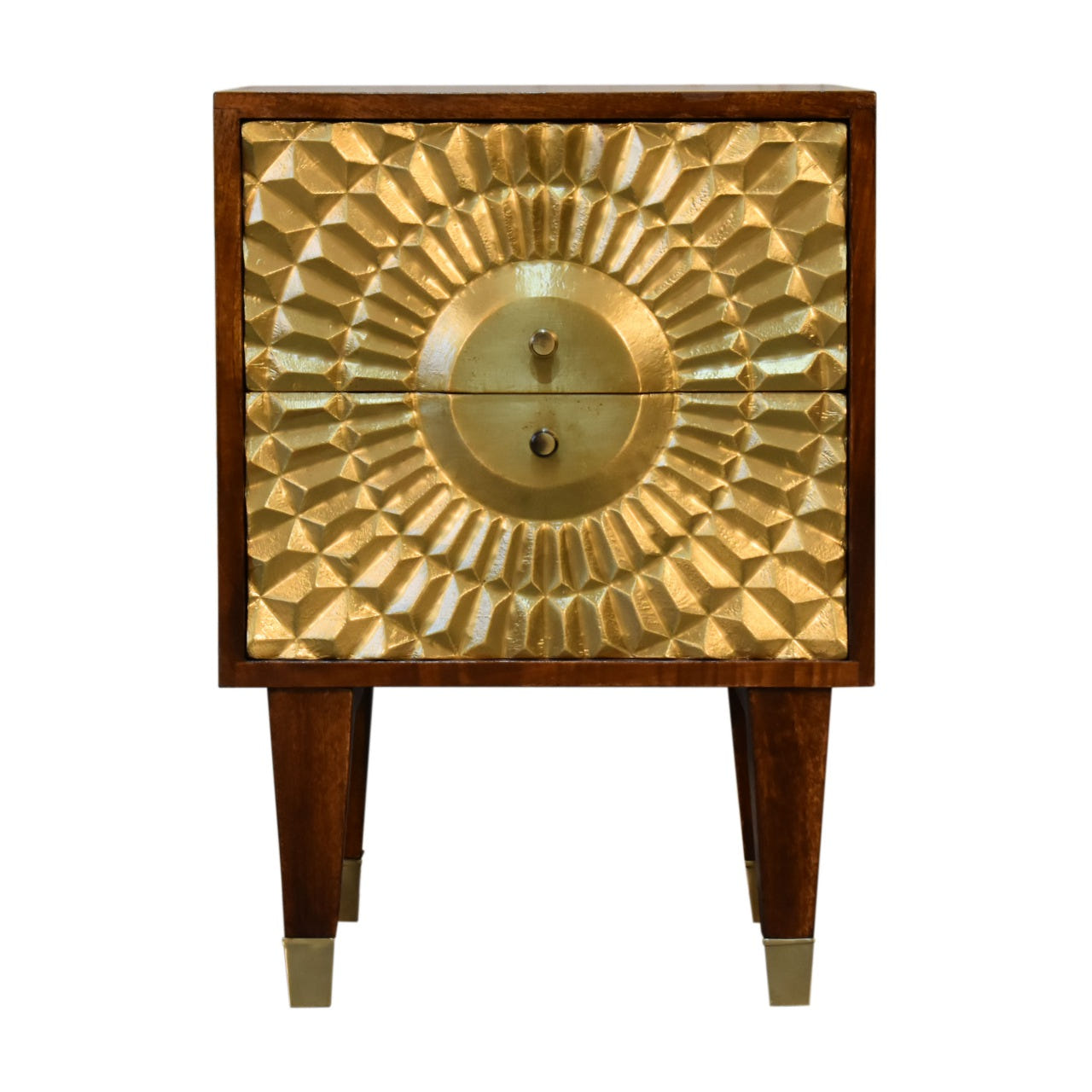 Eden Bedside Table | Chestnut Solid Mango Wood