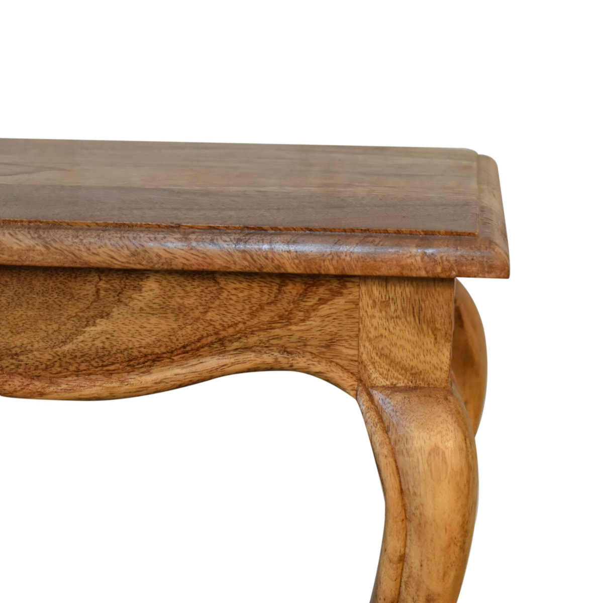 Oak-ish French Style Stool Set Footstool