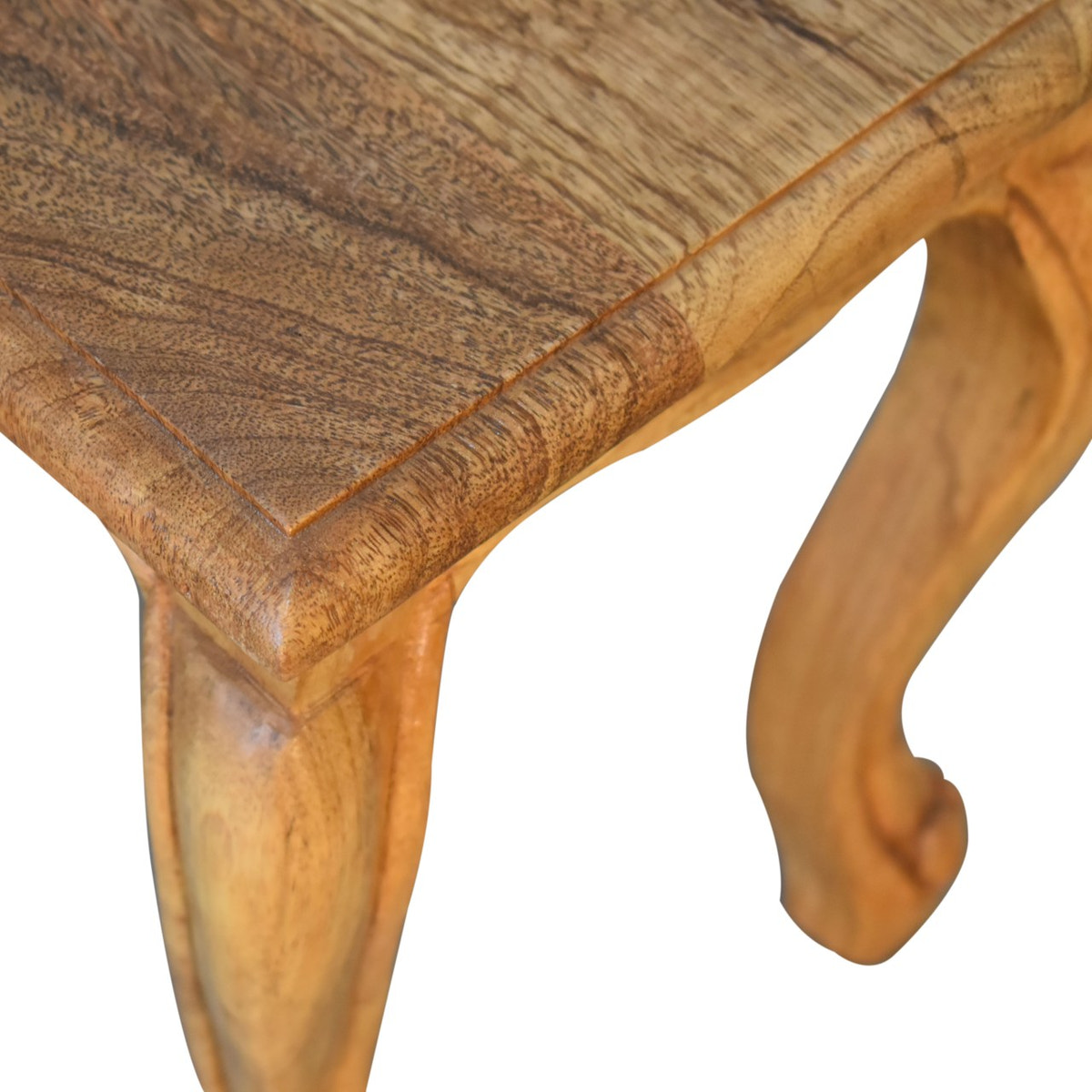 Oak-ish French Style Stool Set Footstool
