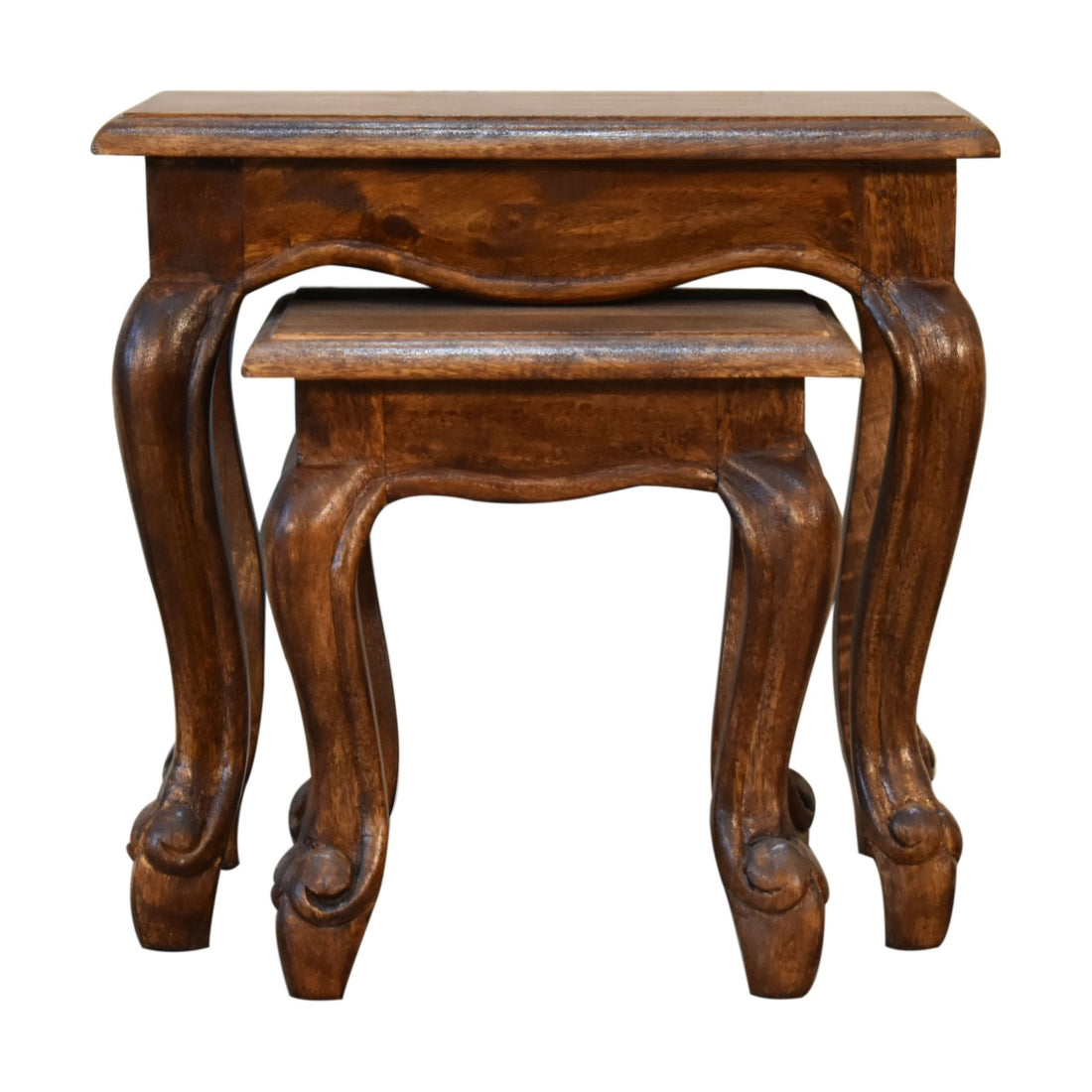 Chestnut French Style Stool Set Chest of Drawers