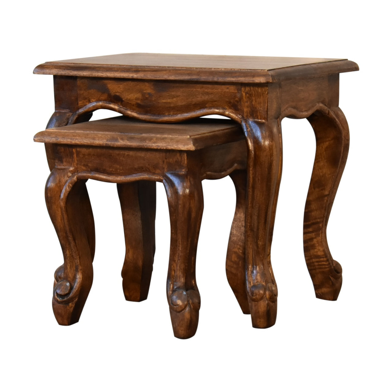 Chestnut French Style Stool Set Chest of Drawers