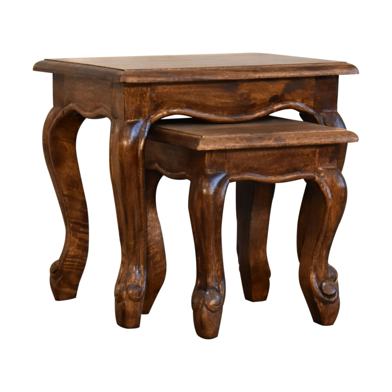 Chestnut French Style Stool Set Chest of Drawers