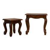 Chestnut French Style Stool Set Chest of Drawers