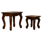 Chestnut French Style Stool Set Chest of Drawers
