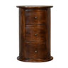 3-Drawer Chestnut Drum Storage Bench