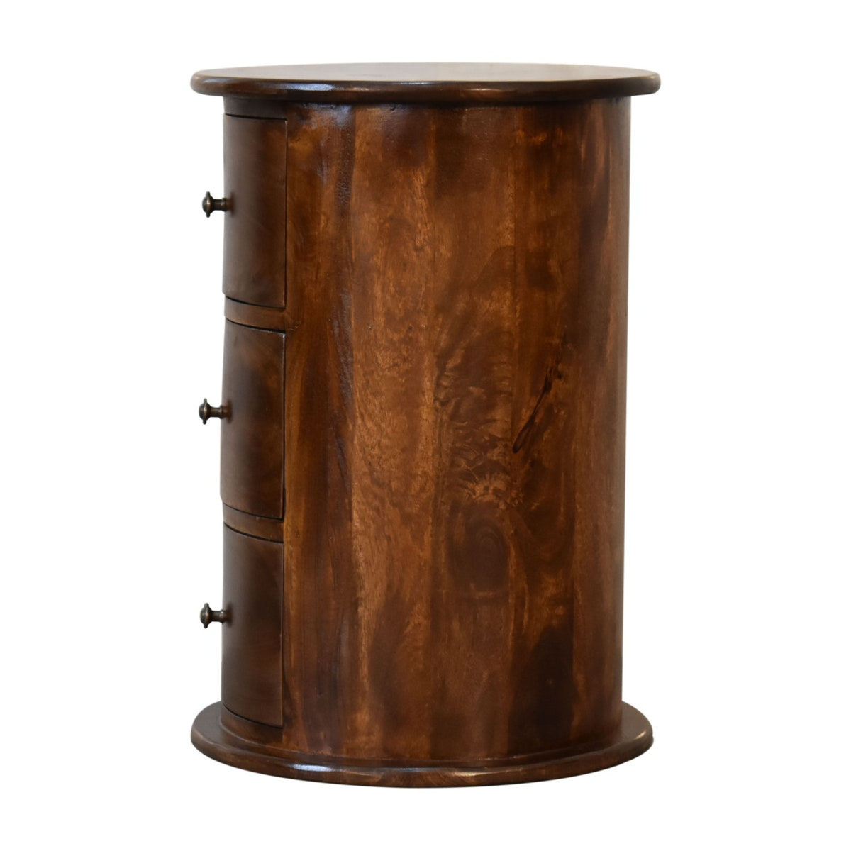 3-Drawer Chestnut Drum Storage Bench