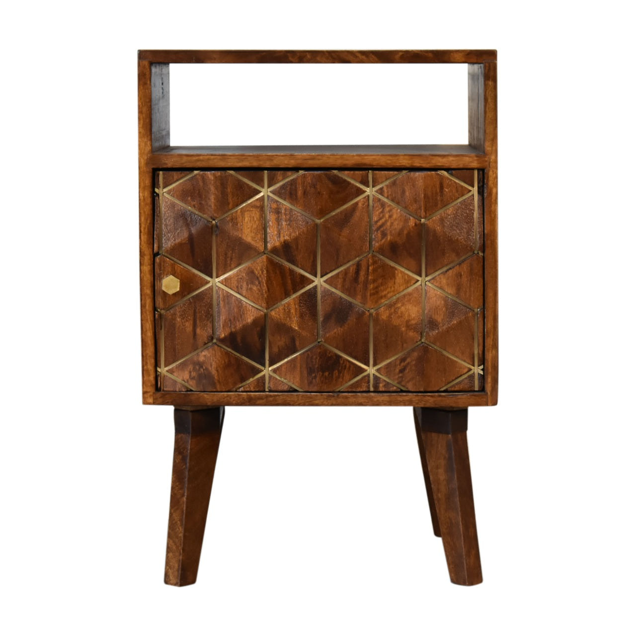 Samara Bedside Table | Chestnut Solid Mango Wood
