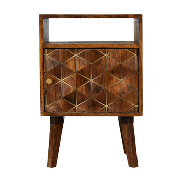 Samara Bedside Table | Chestnut Solid Mango Wood