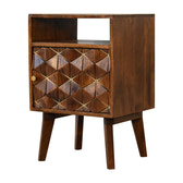 Samara Bedside Table | Chestnut Solid Mango Wood