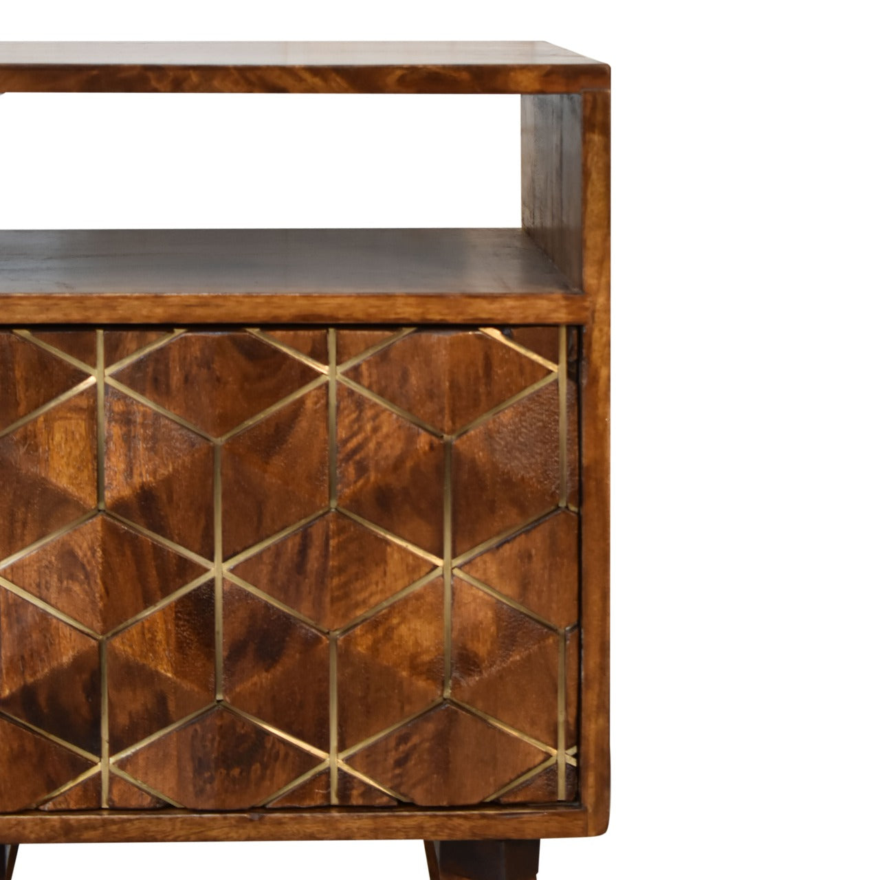 Samara Bedside Table | Chestnut Solid Mango Wood