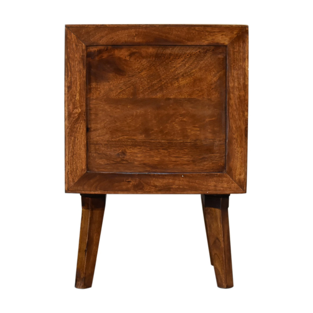 Arlo Bedside Table | Chestnut Solid Mango Wood Hand-Carved