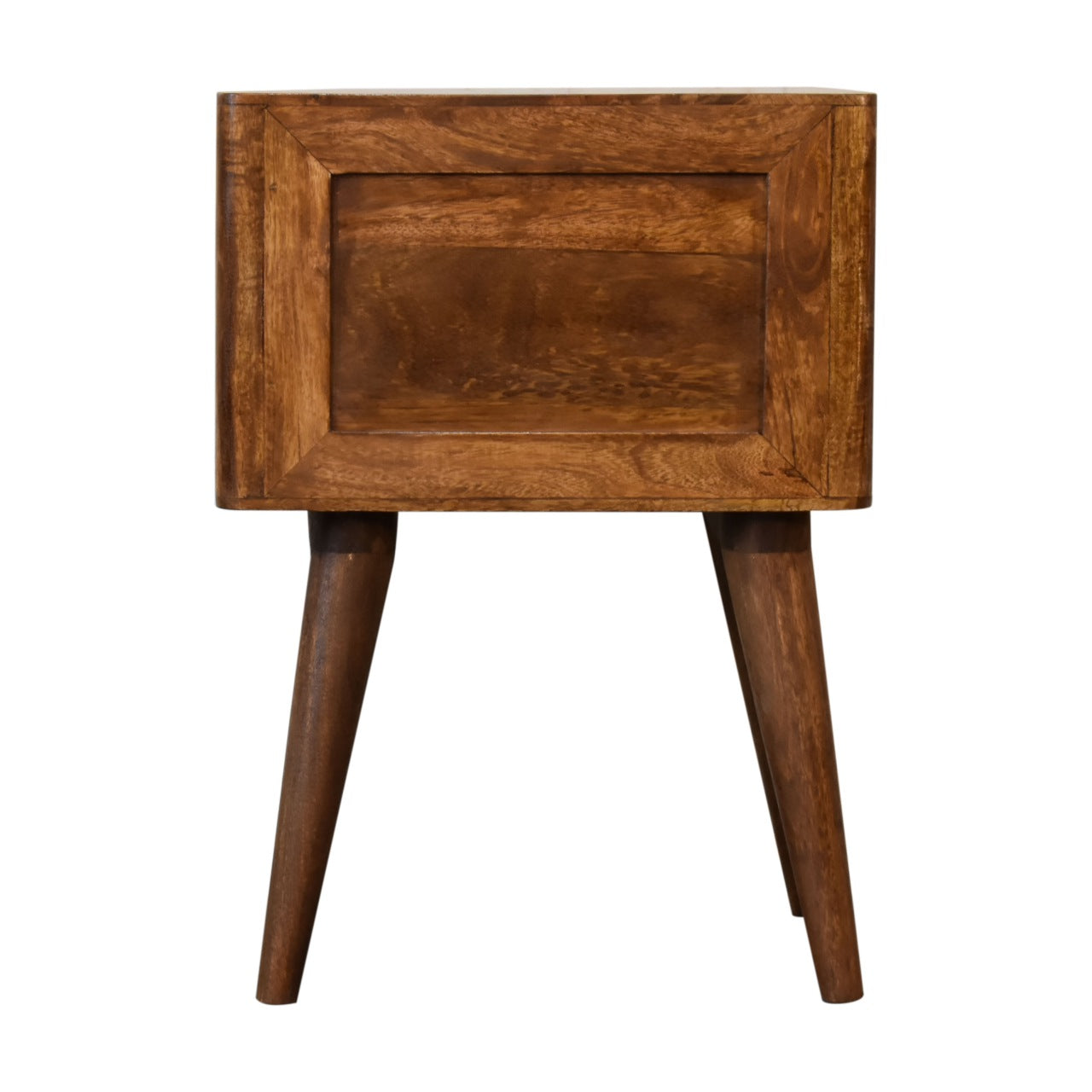 Chestnut Arch Bedside Table | Hand-Carved