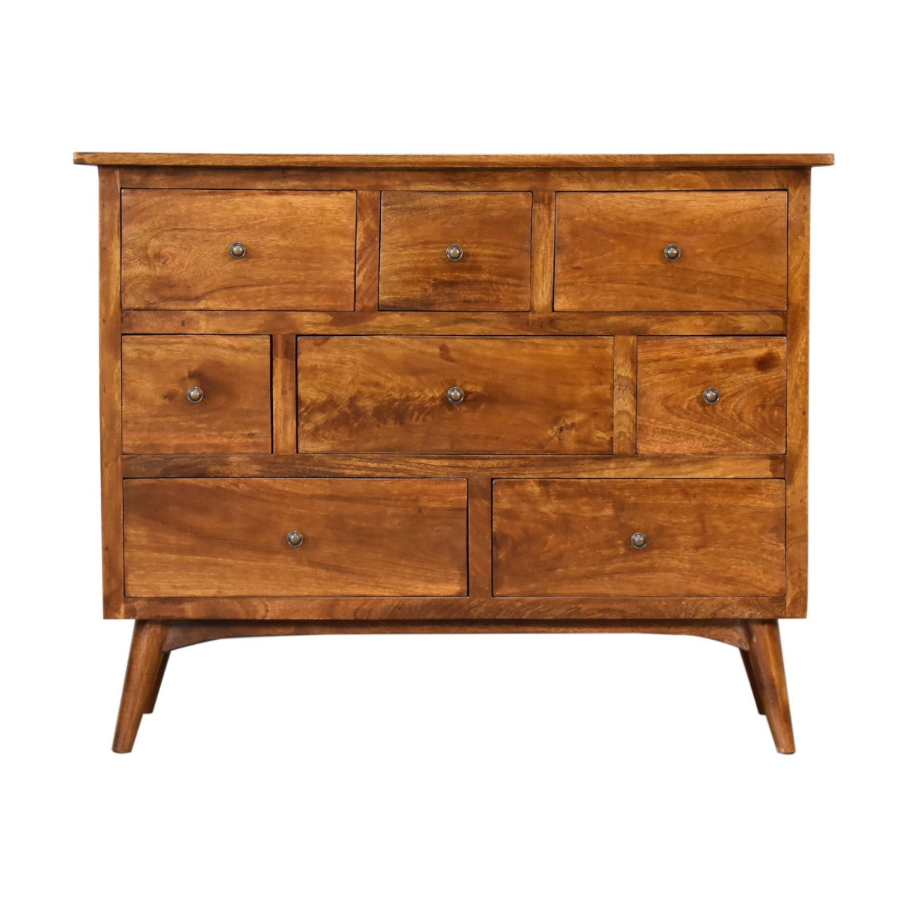 Chestnut Solid Wood 8-Drawer Chest of Drawers