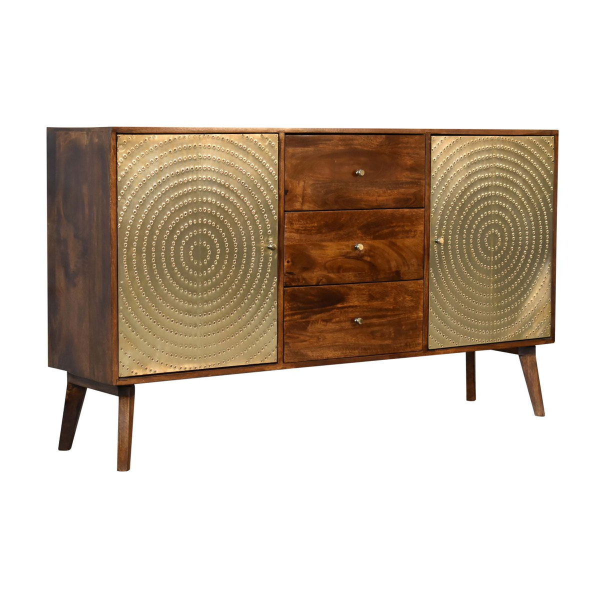 Zen Sideboard Chest of Drawers | Chestnut Solid Mango Wood
