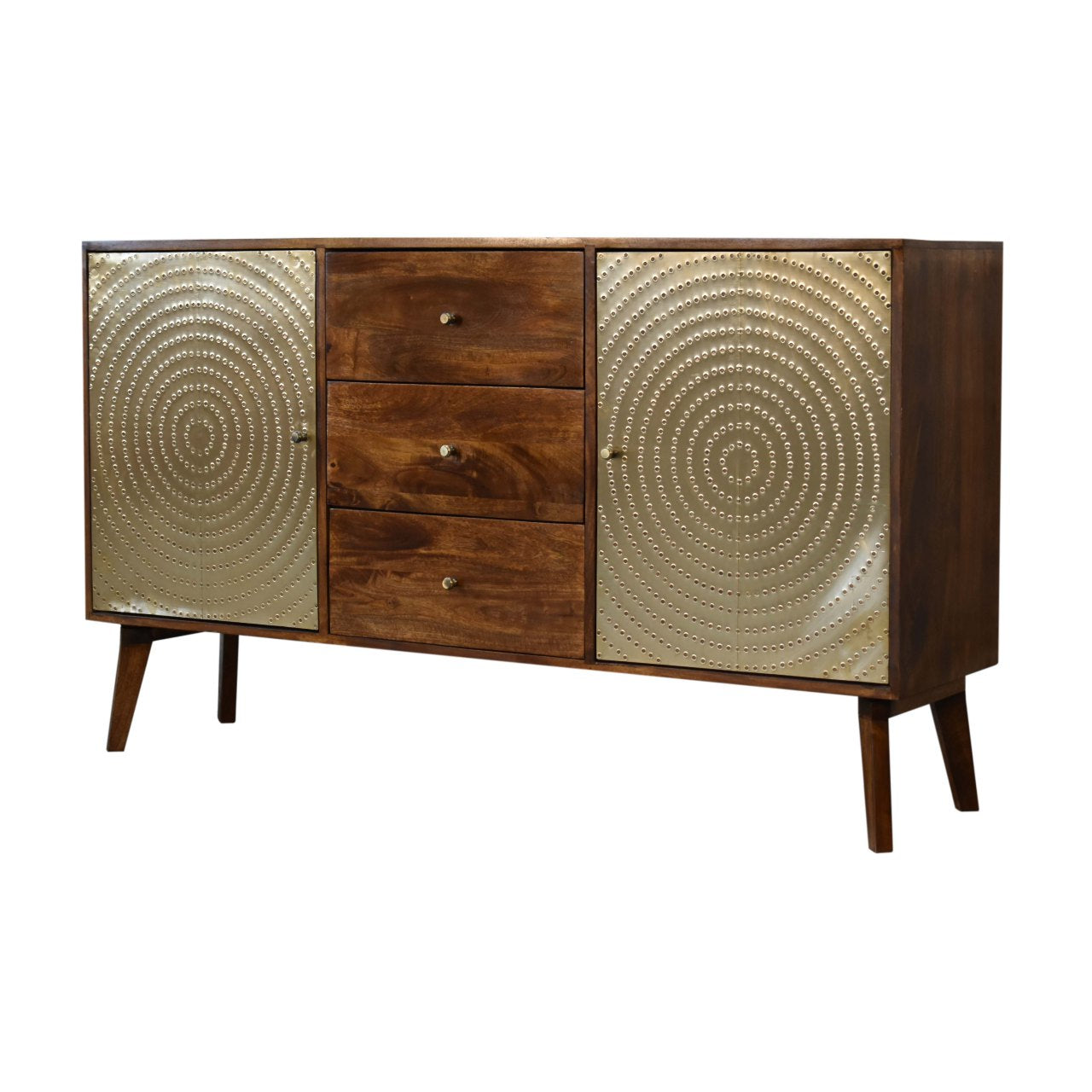 Zen Sideboard Chest of Drawers | Chestnut Solid Mango Wood