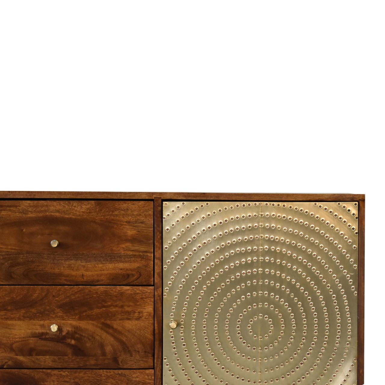 Zen Sideboard Chest of Drawers | Chestnut Solid Mango Wood