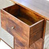 Zen Sideboard Chest of Drawers | Chestnut Solid Mango Wood
