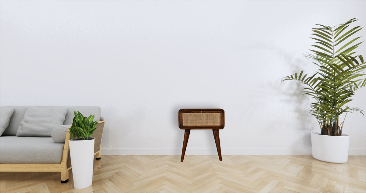 Close-knit Chestnut Bedside Table