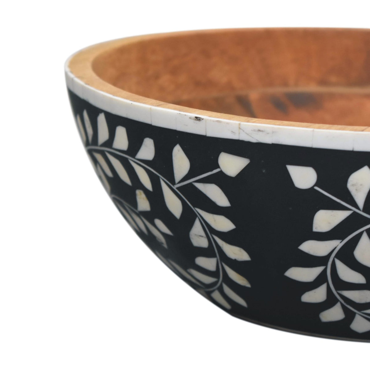 Floral Resin Inlay Bowl Set Storage Bench