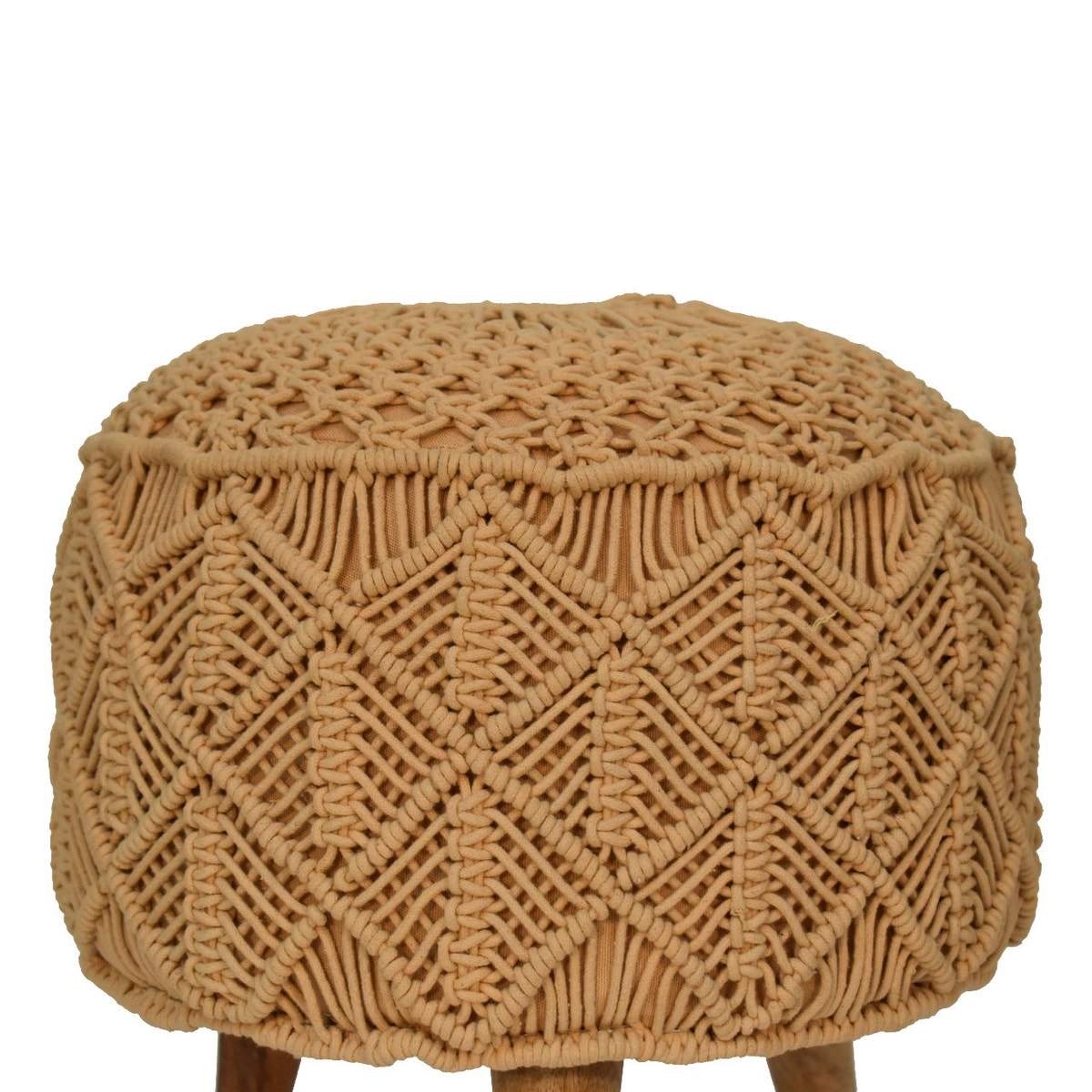 Crotchet Brown Footstool