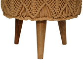 Crotchet Brown Footstool