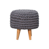 Keeva Grey Oblong Footstool