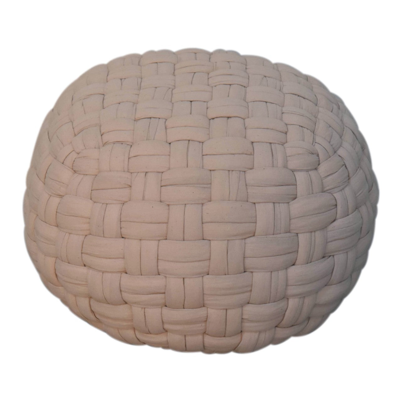 Tube Pouffe Cream Footstool